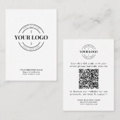 QR-Code Scan Me Firmenlogo Visitenkarte (Vorne/Hinten)