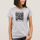 QR Code Scan Me Frauen Frontdruckleuchte T-Shirt (Vorderseite)
