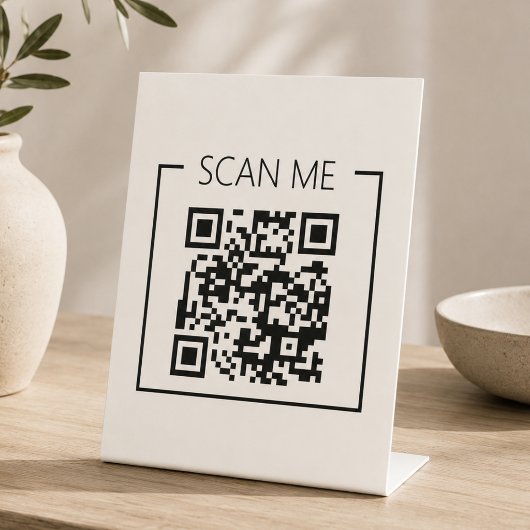 QR-Code-Scan-Me-Geschäft für Kleinunternehmen Sockelschild