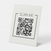 QR-Code-Scan-Me-Geschäft für Kleinunternehmen Sockelschild (Vorderseite)