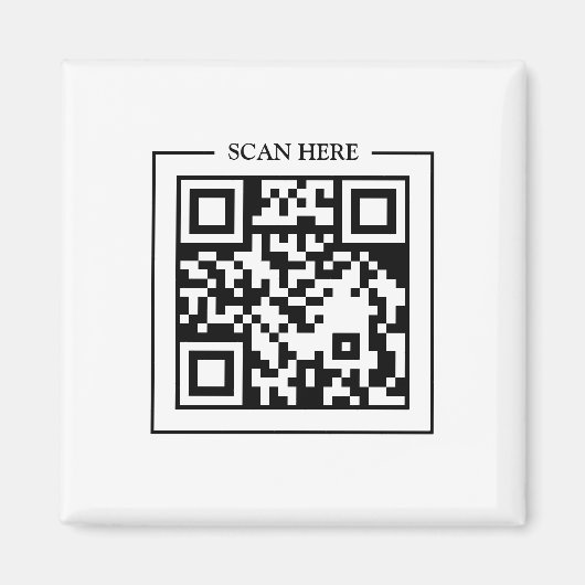 QR-Code Scan Me Geschäftslos Türschild Magnet (Vorne)