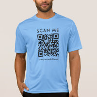 QR Code Scan Me Mens Vorderseite Druck