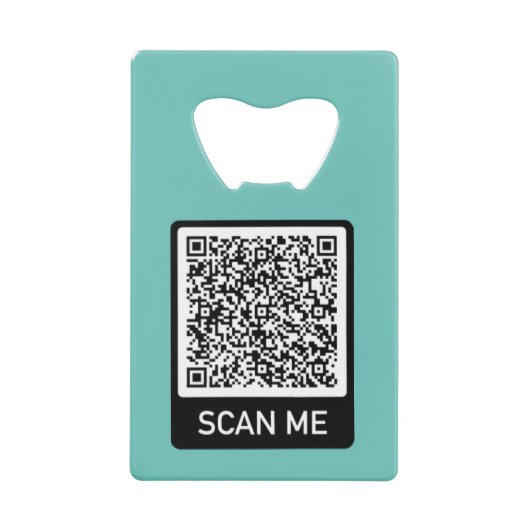 QR Code Scan Me Moderne Flasche öffnen Ihre Farben Geldbeutel Flaschenöffner (Vorderseite)