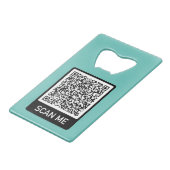 QR Code Scan Me Moderne Flasche öffnen Ihre Farben Geldbeutel Flaschenöffner (Rückseite Schrägansicht)