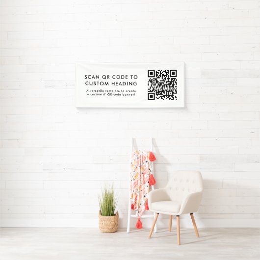 QR Code Scan Me Modernes Minimalistisches, einfach Banner (Insitu)