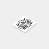 QR Code SCAN ME Notes Post-it Klebezettel (angewinkelt)
