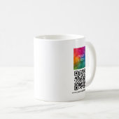 QR Code Scan Me Upload Logo Modern Simple Template Kaffeetasse (VorderseiteRechts)