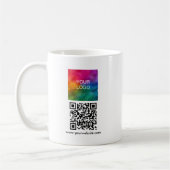 QR Code Scan Me Upload Logo Modern Simple Template Kaffeetasse (Links)