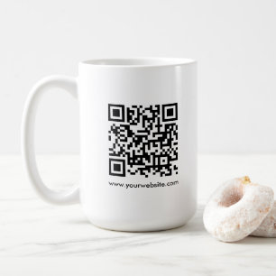 QR Code Scan Me Website Url Template Weiß groß Kaffeetasse