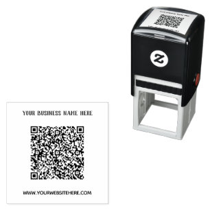 QR-Code-Scan-Name Website Briefmarke Permastempel