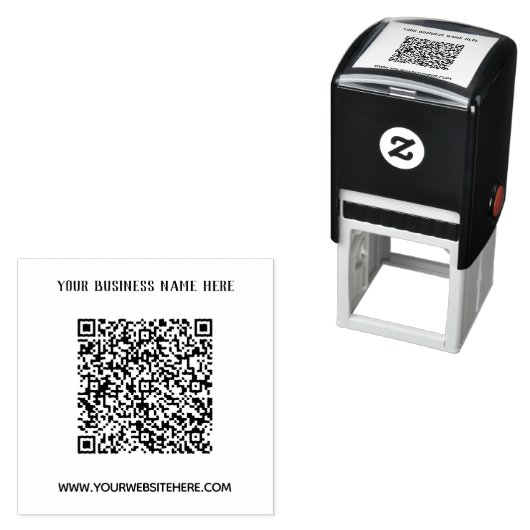 QR-Code-Scan-Name Website Briefmarke Permastempel (Beispiel)