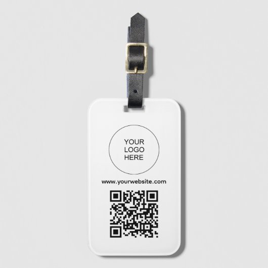 QR-Code-Scan-Strichcode Hochladen der Logo-Website Gepäckanhänger (Vorderseite Vertikal)