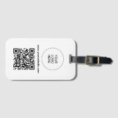 QR-Code-Scan-Strichcode Hochladen der Logo-Website Gepäckanhänger (Vorderseite (Horizontal))