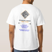 (QR-Code-Scan & Text) Benutzerdefiniertes Firmenlo T-Shirt (Rückseite)