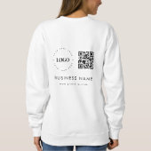QR Code Scan & Text für benutzerdefinierte Unterne Sweatshirt (Rückseite)