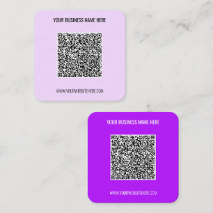 QR-Code-Scan-Text und Farben individuell gestalten Quadratische Visitenkarte