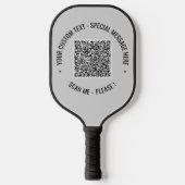 QR Code Scan Text und Farben Pickleball Paddel Schläger (Vorderseite)
