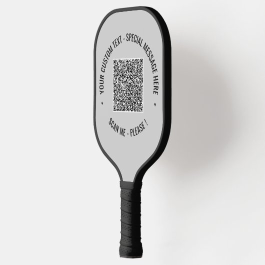 QR Code Scan Text und Farben Pickleball Paddel Schläger (Links)