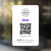 QR-Code | Scan to Pay Business Logo Fensteraufkleber