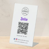 QR-Code | Scan to Pay Business Logo Sockelschild