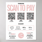 QR Code Scan to Pay Payment Zeichen Venmo, Cashapp Poster (Vorne)
