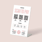 QR Code Scan to Pay Zahlung Venmo Paypal Sockelschild