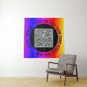 QR-Code-Scan und benutzerdefinierte Text-Farbbandb Wandteppich (Beispiel (Horizontal))