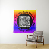 QR-Code-Scan und benutzerdefinierte Text-Farbbandb Wandteppich (Beispiel)