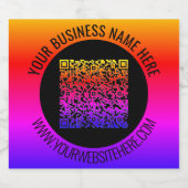 QR-Code-Scan und benutzerdefinierte Text-Flaschenm Bierflaschenetikett (Einzelnes Label)