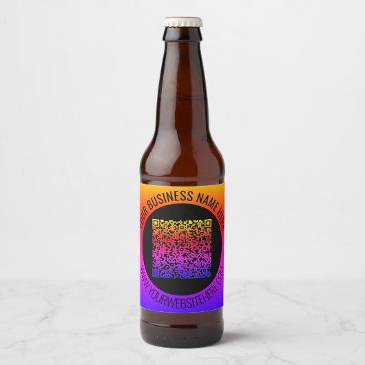 QR-Code-Scan und benutzerdefinierte Text-Flaschenm Bierflaschenetikett (Vorderseite)