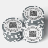 QR-Code-Scan- und benutzerdefinierte Text-Geschäft Pokerchips (Stapel)