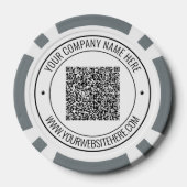 QR-Code-Scan- und benutzerdefinierte Text-Geschäft Pokerchips (Rückseite)