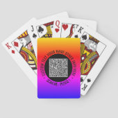 QR-Code-Scan und benutzerdefinierte Textausgabekar Spielkarten (Rückseite)