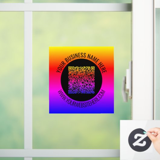 QR-Code-Scan und benutzerdefinierte Textfensterkla Fensteraufkleber (Zuhause)