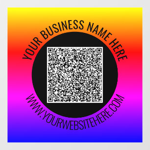 QR-Code-Scan und benutzerdefinierte Textfensterkla Fensteraufkleber