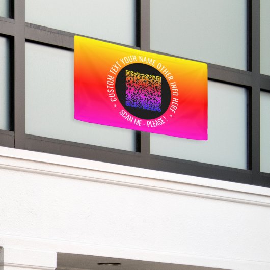 QR-Code-Scan und benutzerdefinierter Text-Banner Banner (Äußeres Gebäude)