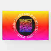 QR-Code-Scan und benutzerdefinierter Text-Banner Banner (Horizontal)