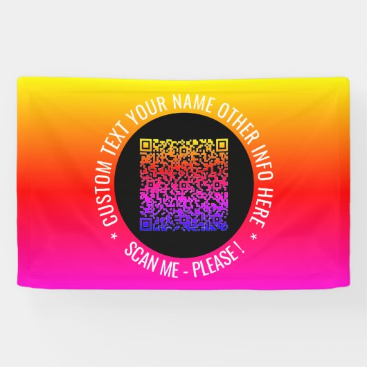 QR-Code-Scan und benutzerdefinierter Text-Banner Banner (Horizontal)