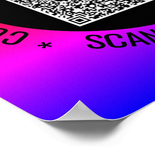 QR-Code-Scan und benutzerdefiniertes Textposter Poster (Ecke)