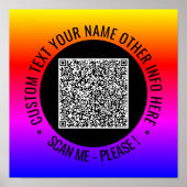 QR-Code-Scan und benutzerdefiniertes Textposter Poster (Vorne)