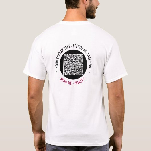 QR-Code-Scan und T - Shirt für benutzerdefinierten (Rückseite)