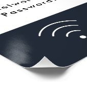 QR-Code-Scan-Wifi | Geschäft Logo berührungslos Poster (Ecke)