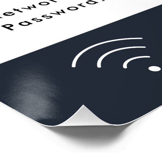 QR Code Scan Wifi | Kontaktlose Firmenlogos Poster (Ecke)