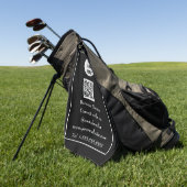 QR Code Scannable Black Beruflich Golfhandtuch (Gras)