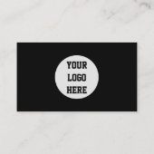 QR Code Scannable Black Beruflich Visitenkarte (Rückseite)