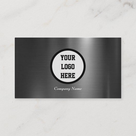 QR Code Scannable Black Metallic Visitenkarte (Rückseite)