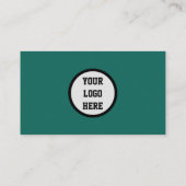 QR Code Scannable Emerald Green Visitenkarte (Rückseite)