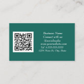 QR Code Scannable Emerald Green Visitenkarte (Vorderseite)