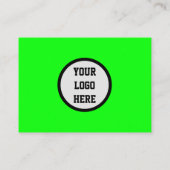 QR Code Scannable Fluoreszenzgrün Visitenkarte (Rückseite)