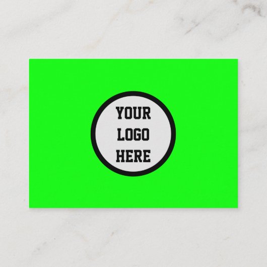 QR Code Scannable Fluoreszenzgrün Visitenkarte (Rückseite)